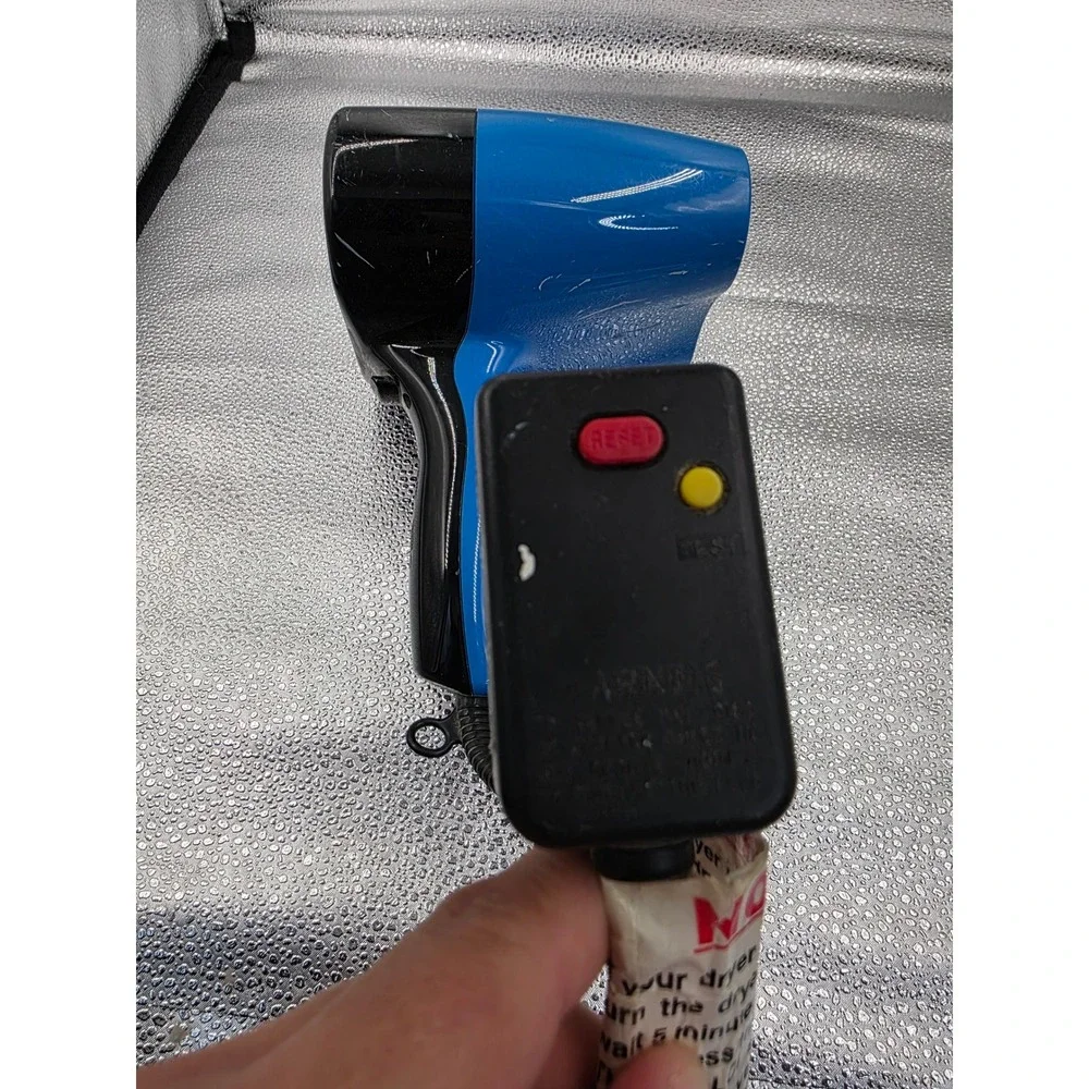 Crazy Dog Twin Turbo Professional Pet Grooming Hair Dryer Blue Dual Motor O2